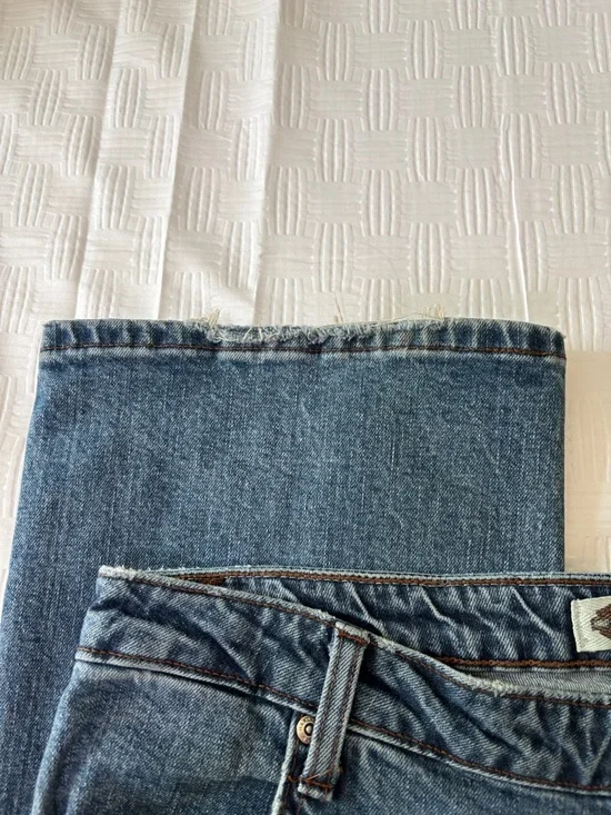 Harley-Davidson VTG Jeans Bootcut Women 14 Black Leather Patch 5 Pocket Zip fly - Picture 12 of 16